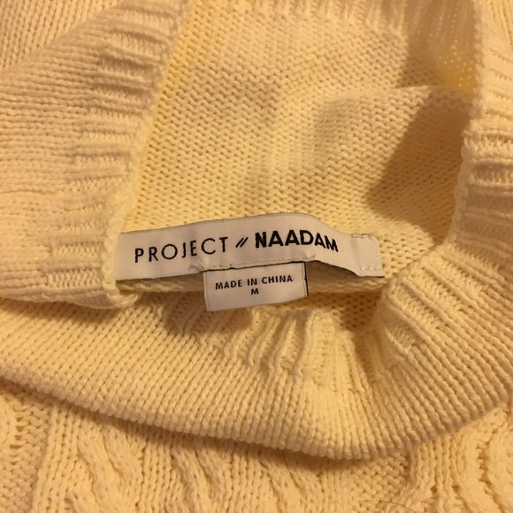 NWT Project Naadam Ivory Medium Ruffle Mock - Picture 3 of 10
